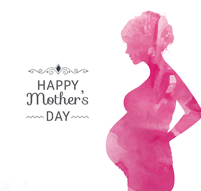 怀孕母亲节剪影