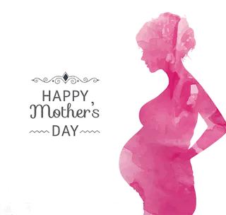 怀孕母亲节剪影