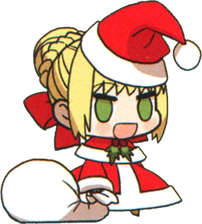 圣诞女孩线条画简易