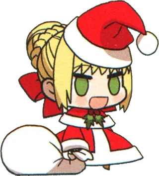 圣诞女孩线条画简易