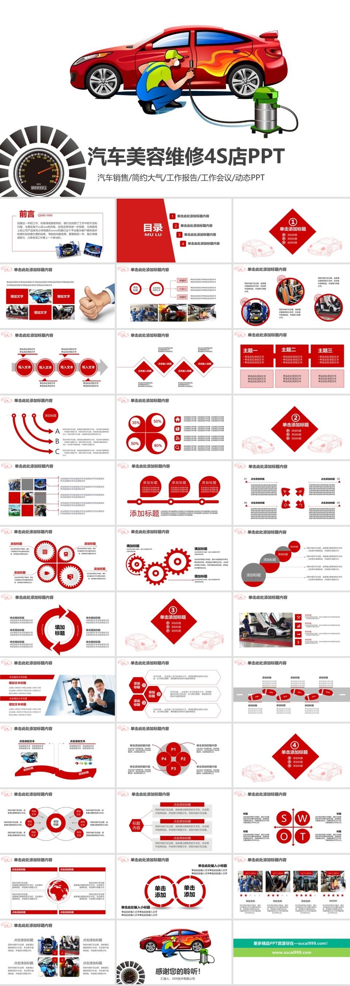 汽车驾驶能源汽车PPT模板ppt模版