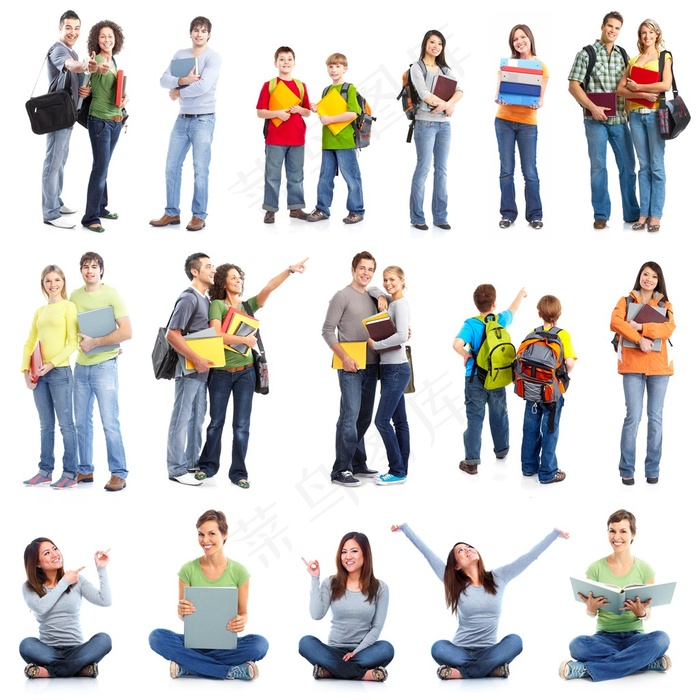 白色背景各个行业人物写真高清图片