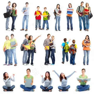 白色背景各个行业人物写真高清图片