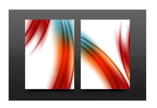 抽象矢量彩色时尚年度宣传册设计