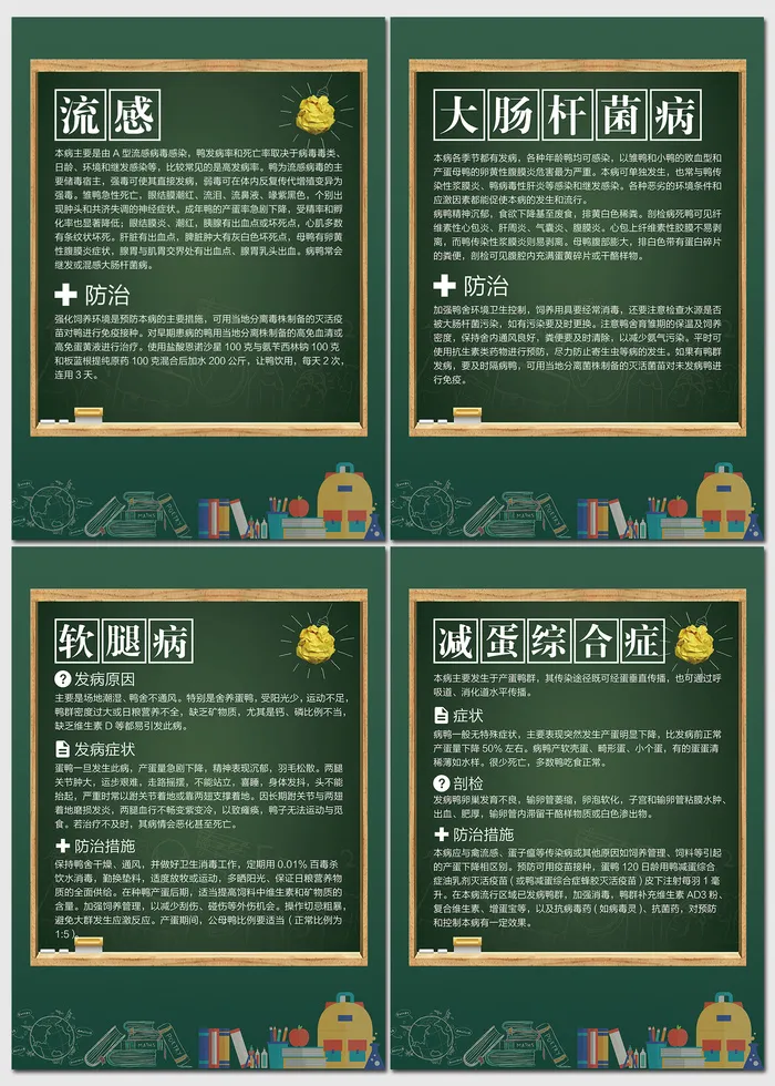 鸭常见病的识别与防治技术海报psd模版下载