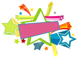 五角星彩绘标题卡通少儿兴趣班