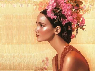 鲜花异域美女美容图片