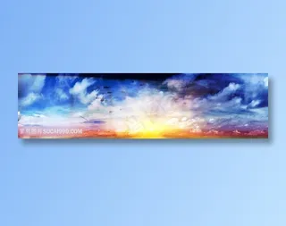 唯美天空景色全景高清图片