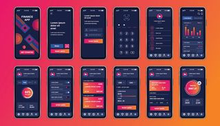 手机移动端整套APP交互UI界面套图作品集EPS矢量图设计素材