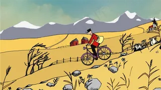 丹麦诗人动画骑自行车图片