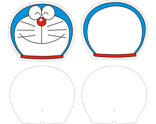 异形-白色机器猫夏季pvc扇子模版