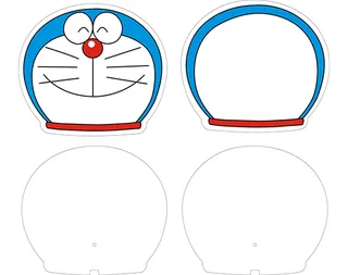 异形-白色机器猫夏季pvc扇子模版