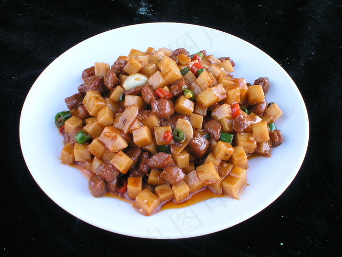 家常菜|美食|菜谱|菜单|0745牛肉粒炒饵块