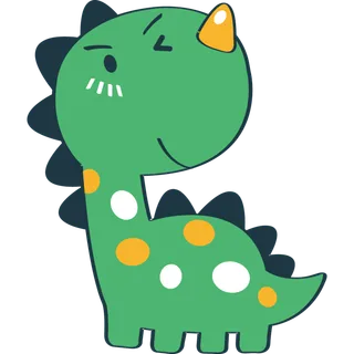 卡通恐龙生日宝宝宴派对素材恐龙派对免扣素材