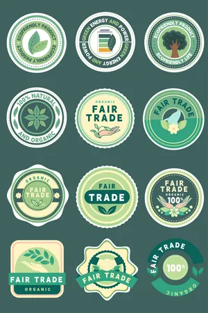 矢量有机环境徽章