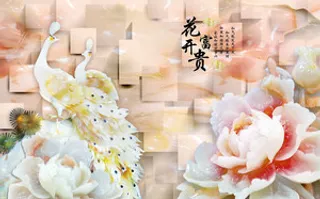 雕塑玉雕背景风景