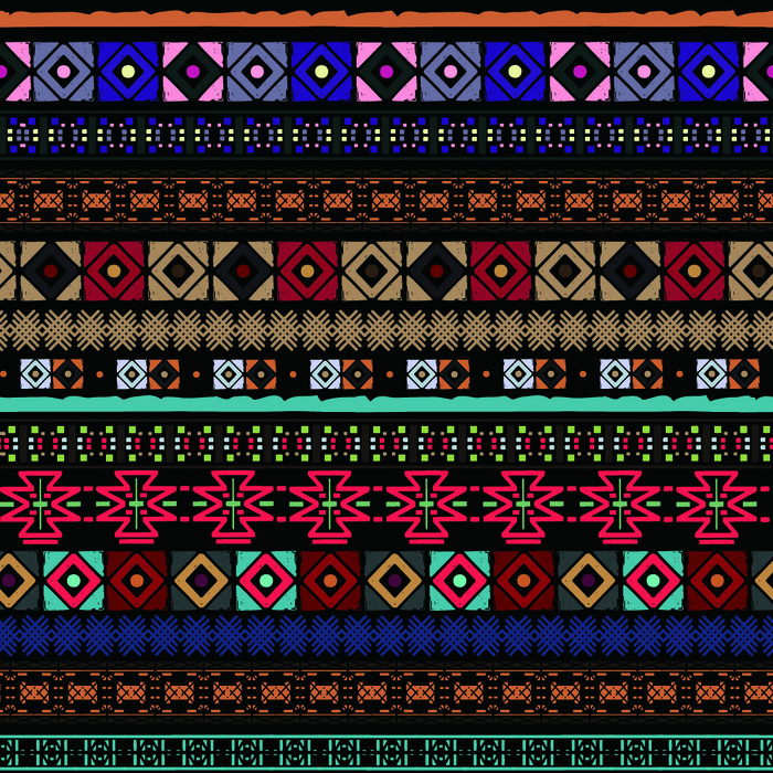 少数民族藏族特色花纹波西米亚风纹理背景图案设计AI矢量图片素材