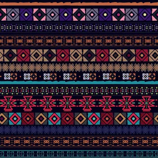 少数民族藏族特色花纹波西米亚风纹理背景图案设计AI矢量图片素材