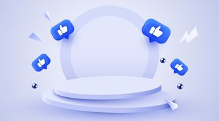 电商浅蓝色产品展示台素材