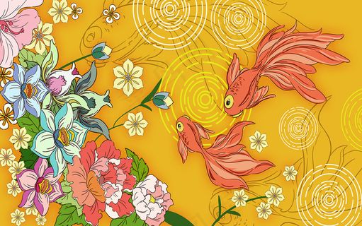 中国风古风国潮祥云旭日背景