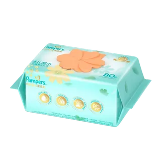 帮宝适 80片婴儿花漾柔肌湿巾 1包超市商品白底图免抠实物摄影png格式图片透明底