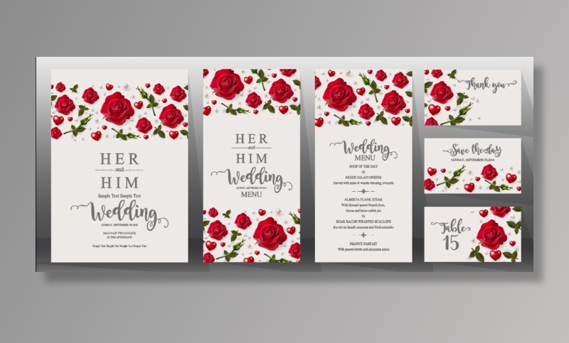 祝贺婚礼结婚邀请卡素材