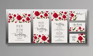 祝贺婚礼结婚邀请卡素材