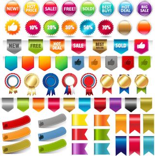 免抠促销标签矢量