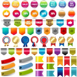 免抠促销标签矢量