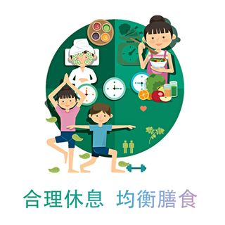 合理休息均衡膳食绿色健康生活