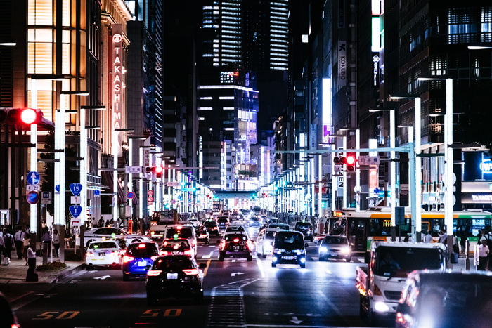高清城市建筑灯光夜景