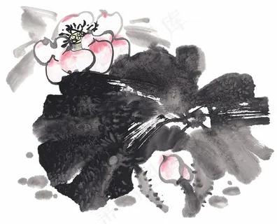 素雅水墨荷花图片素材 素雅水墨荷花图片素材