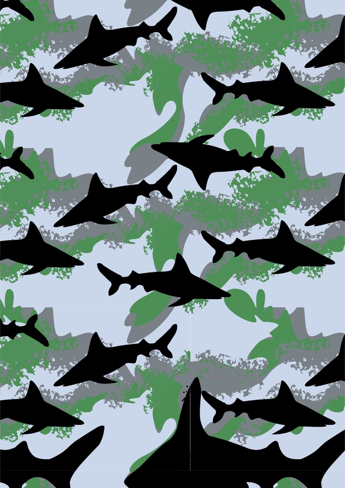 鲨鱼迷彩背景