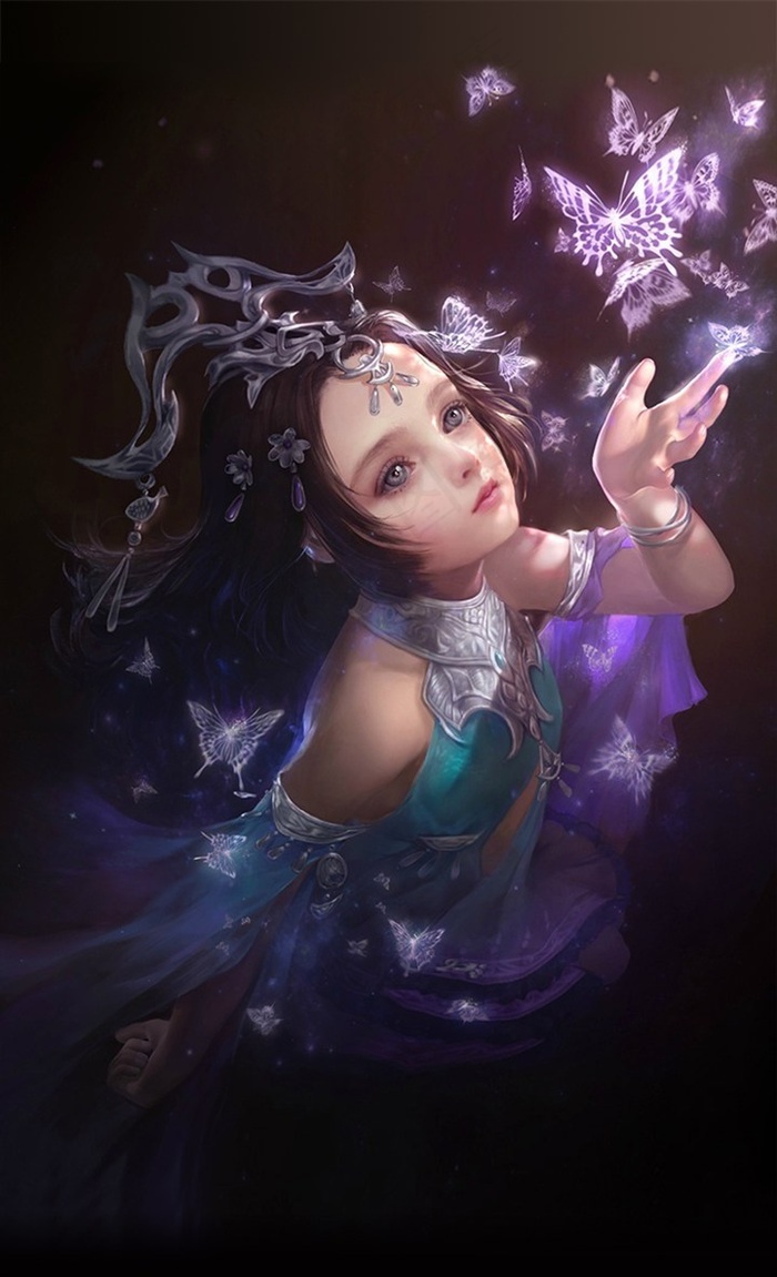 梦幻欧洲魔法女子插画