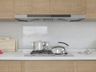 现代简约灶台 不锈钢锅 油烟机-351890374