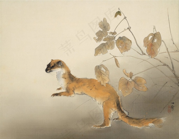 桥本关雪绘画作品素材