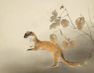 桥本关雪绘画作品素材