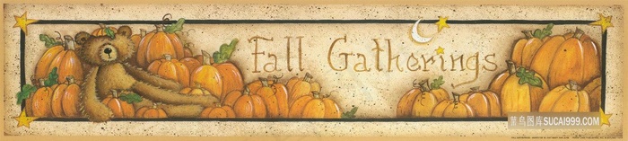 南瓜熊时尚艺术插画