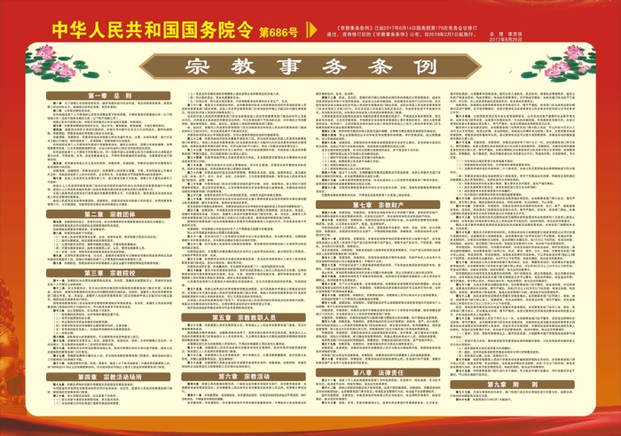 宗教事务条例详细条例展板cdr矢量模版下载
