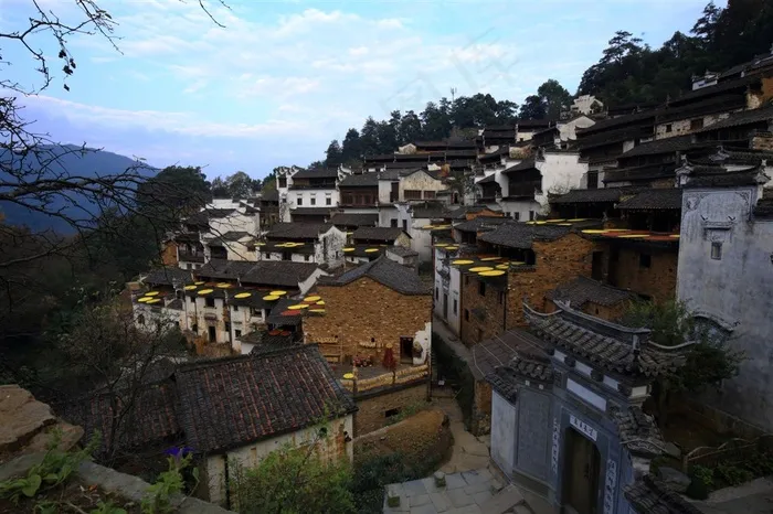 江西婺源篁岭晒秋风景图片
