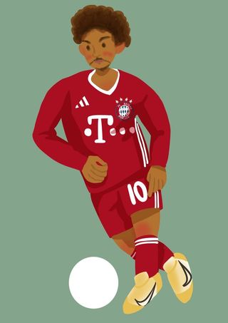 原创球星扁平风插画