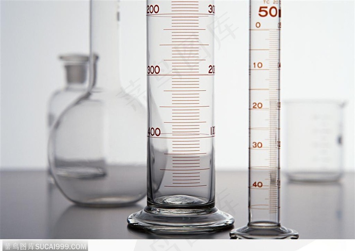 研究实验器具-量筒刻度特写