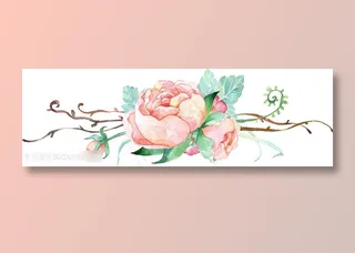 手绘美丽花卉图片