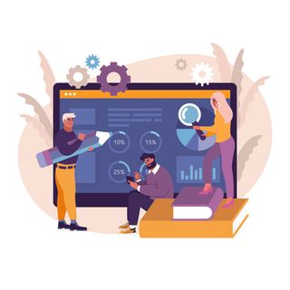 扁平化人物场景办公互联网等距ai矢量设计网页海报UI素材插画