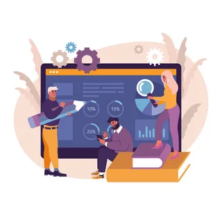 扁平化人物场景办公互联网等距ai矢量设计网页海报UI素材插画