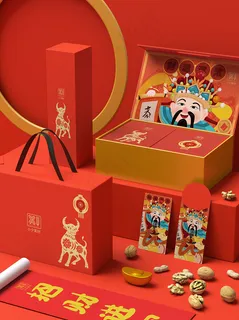 国潮风中式文创新年包装智能样机