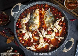 美蛙鱼头火锅麻辣香辣美食