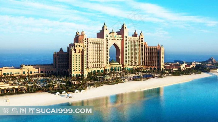 迪拜豪华酒店海边风景图片