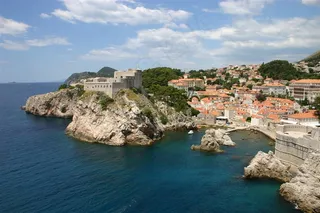 克罗地亚海湾摄影图片