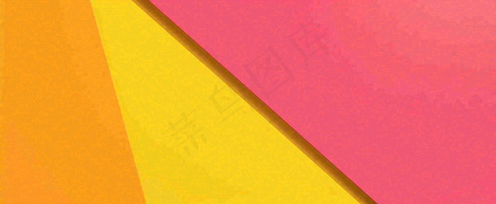 粉黄矩形简约扁平背景